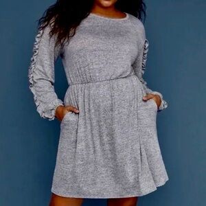 Lane Bryant Heather Gray Knit Dress